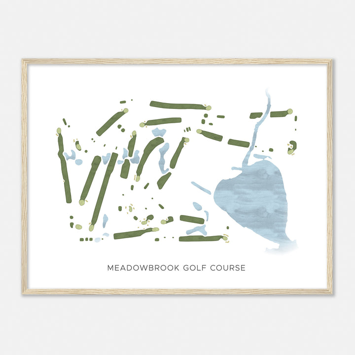 Print of Meadowbrook Golf Course Modern Map