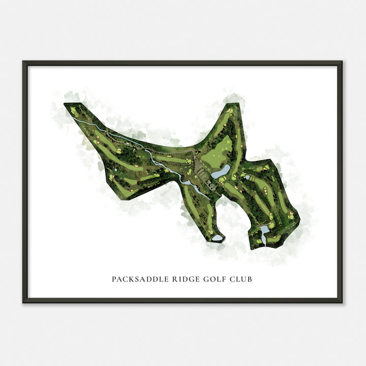 Print of Packsaddle Ridge Golf Club Classic Map