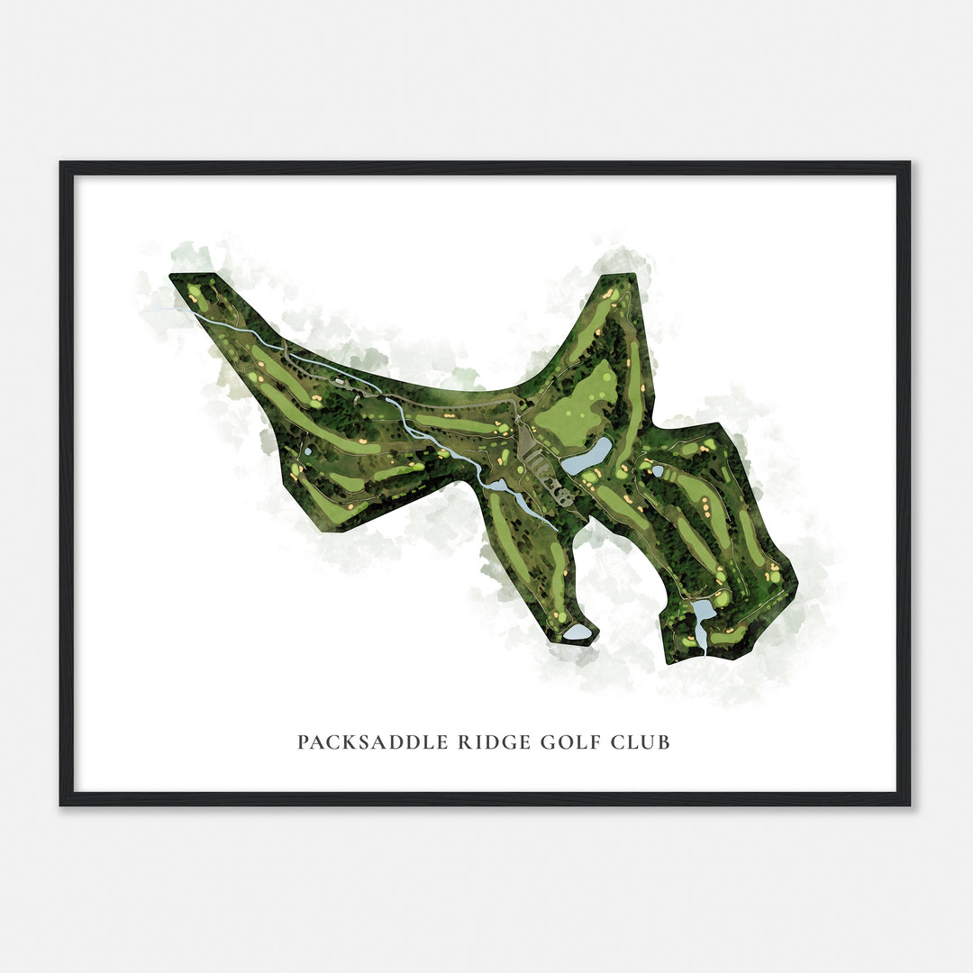 Print of Packsaddle Ridge Golf Club Classic Map