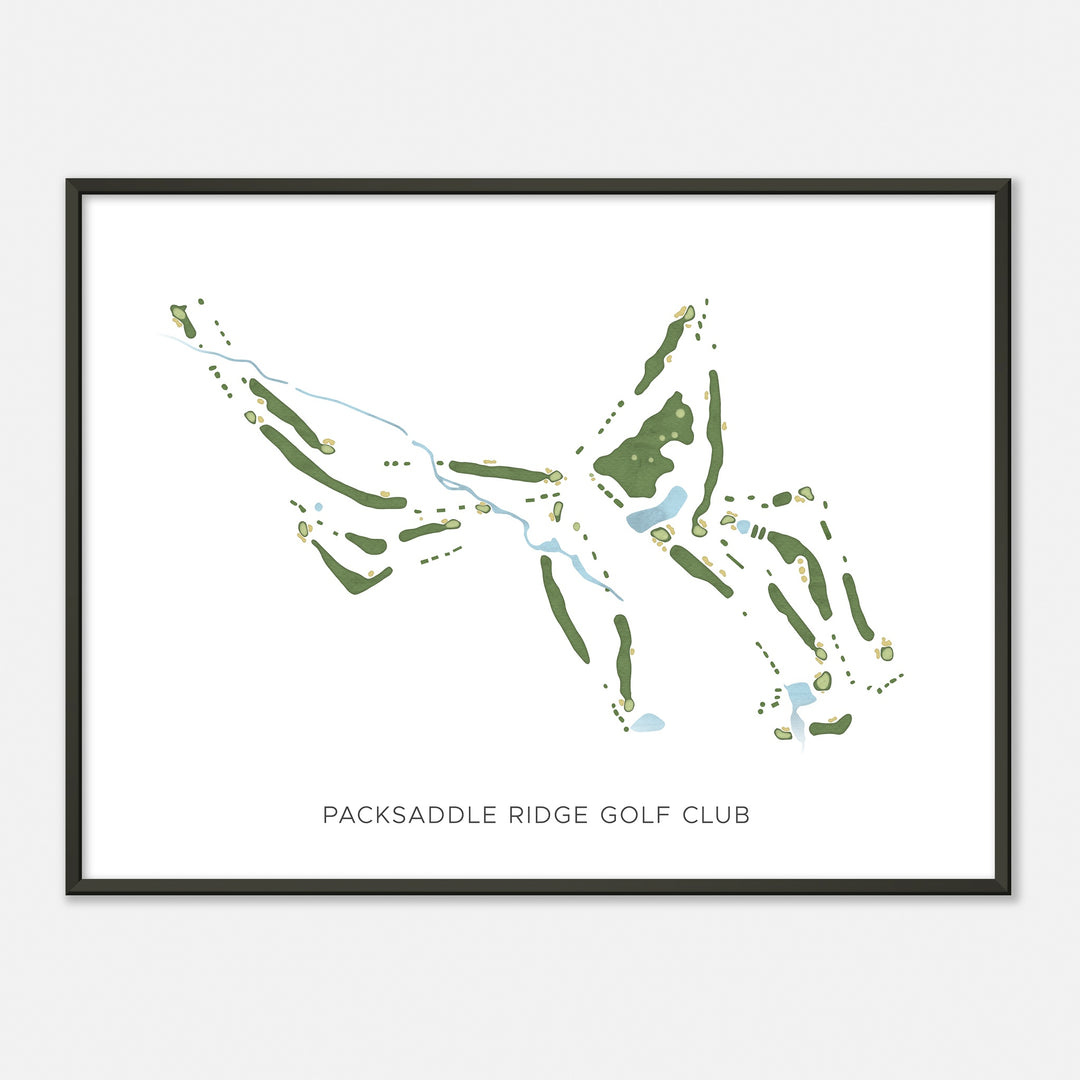 Print of Packsaddle Ridge Golf Club Modern Map