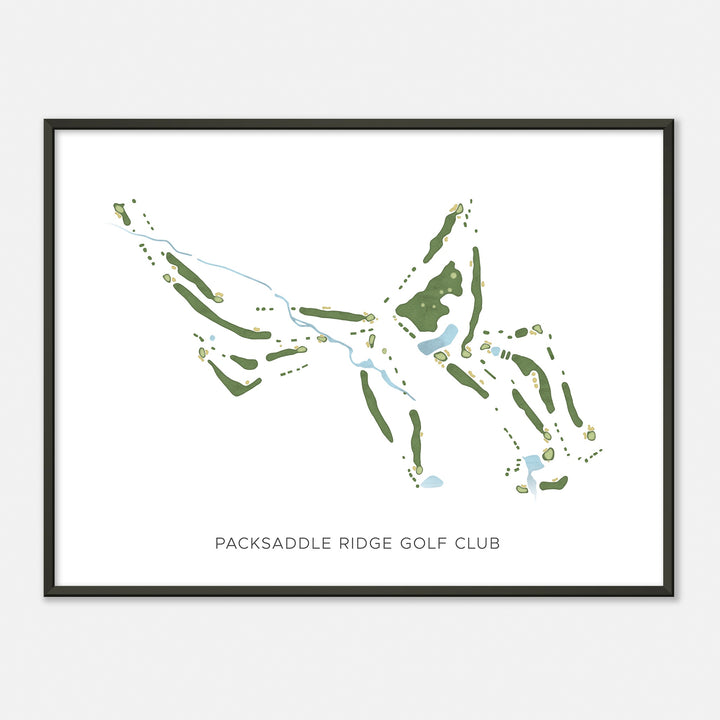 Print of Packsaddle Ridge Golf Club Modern Map