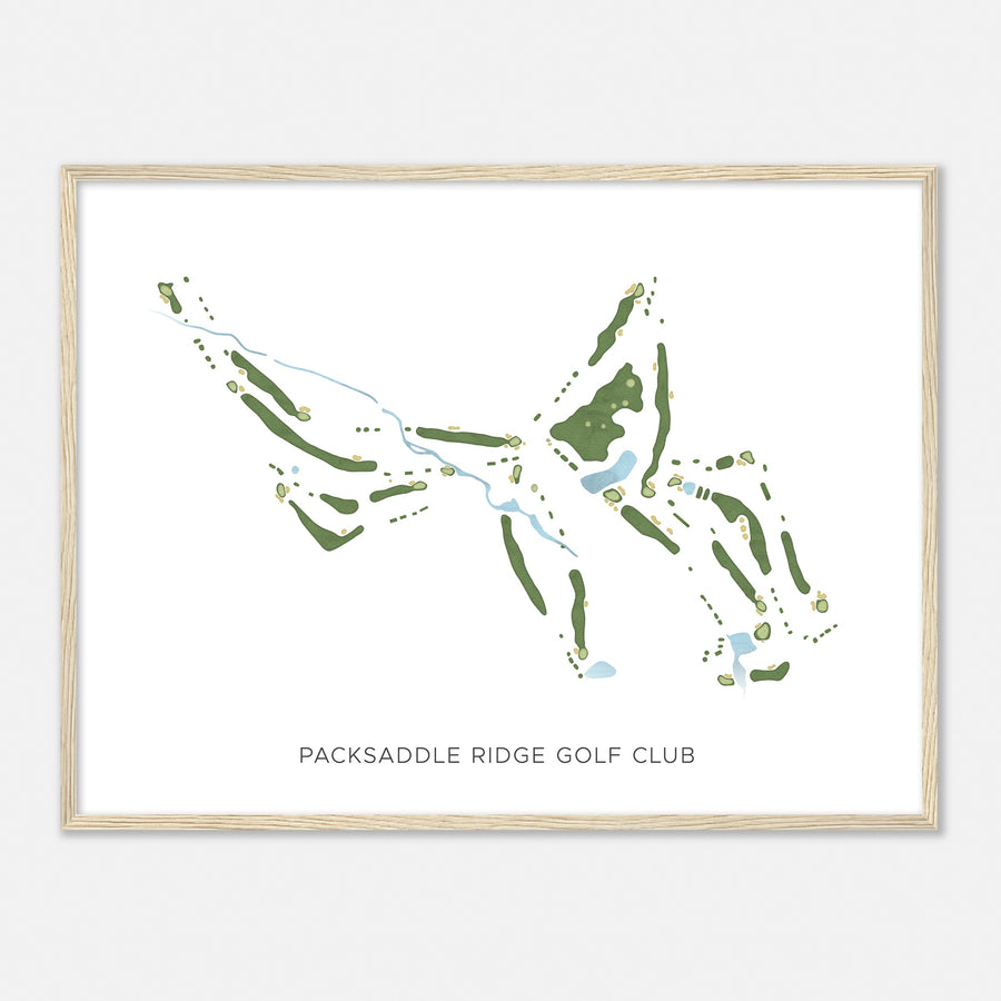 Print of Packsaddle Ridge Golf Club Modern Map