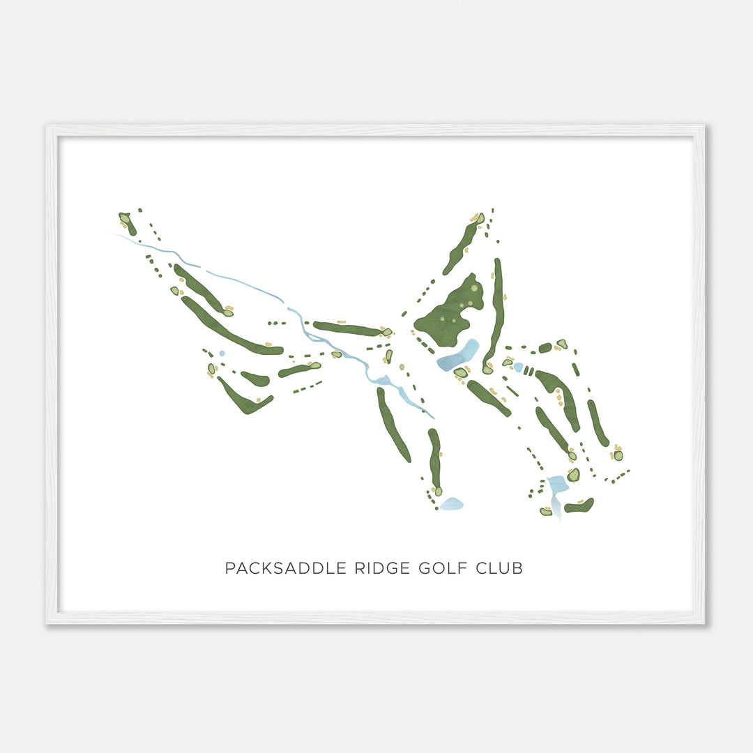 Print of Packsaddle Ridge Golf Club Modern Map