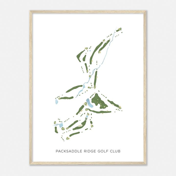 Print of Packsaddle Ridge Golf Club Modern Map