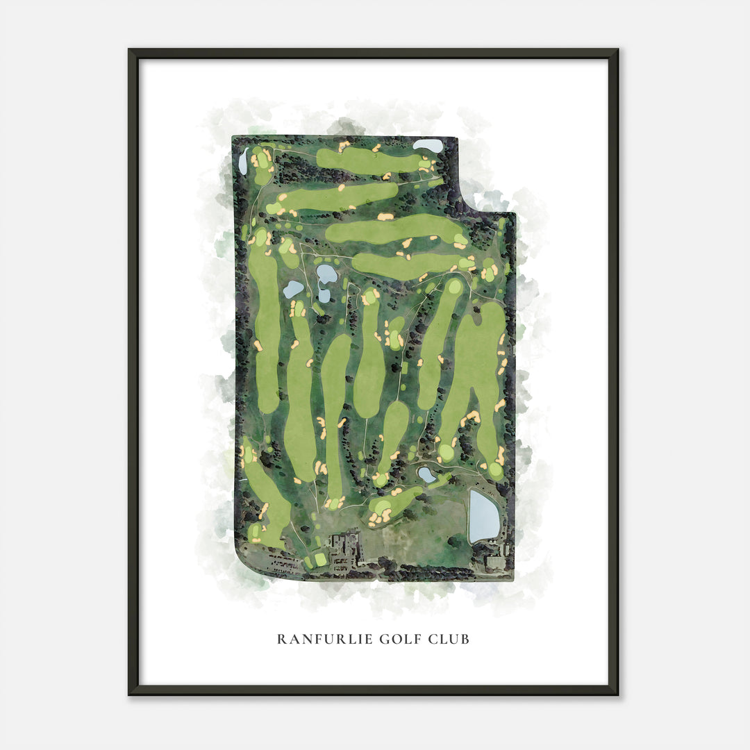 Print of Ranfurlie Golf Club Classic Map