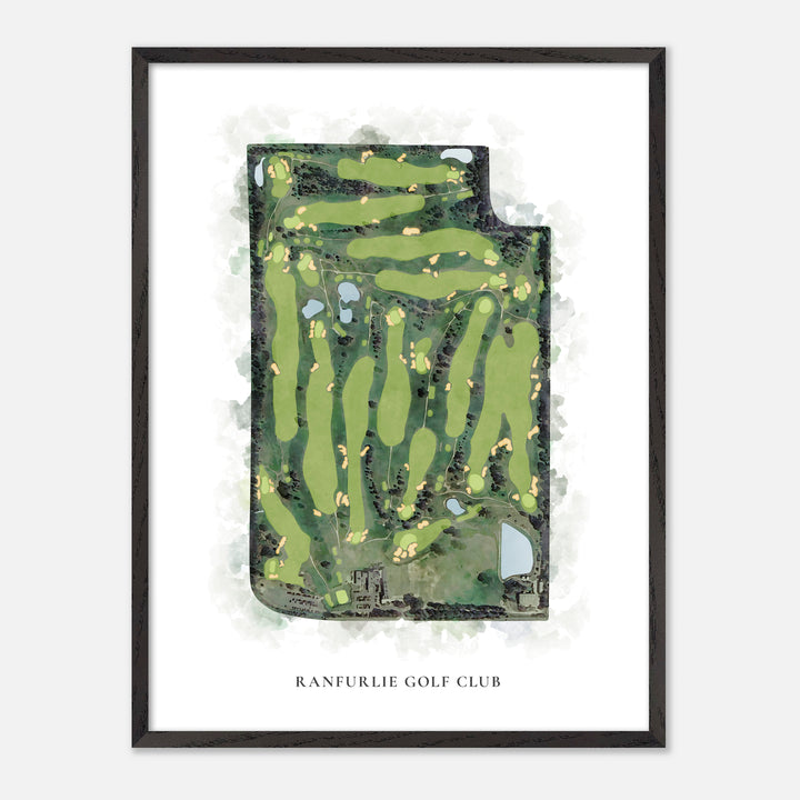 Print of Ranfurlie Golf Club Classic Map