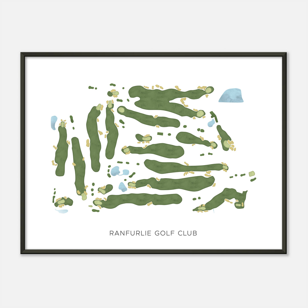 Print of Ranfurlie Golf Club Modern Map