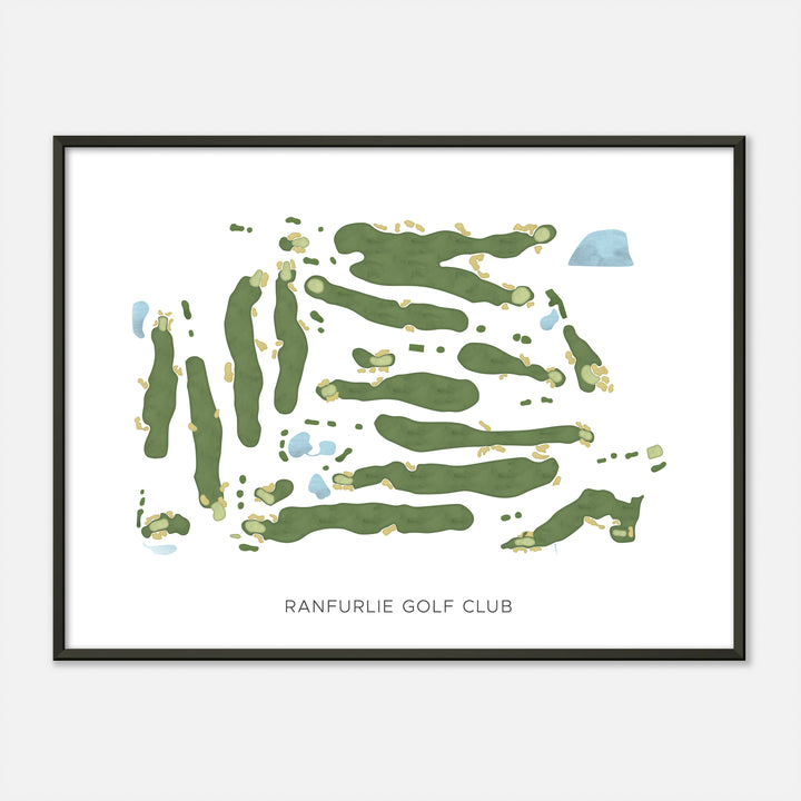 Print of Ranfurlie Golf Club Modern Map