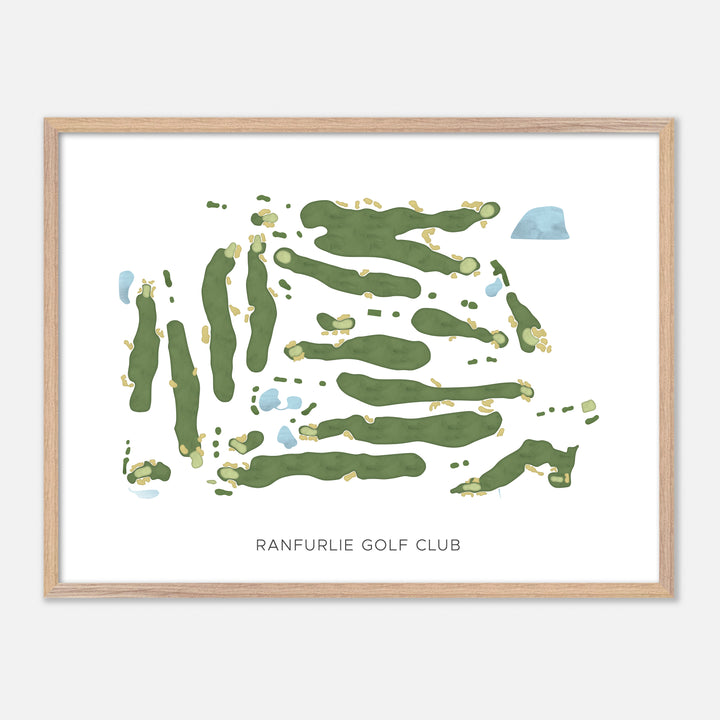 Print of Ranfurlie Golf Club Modern Map