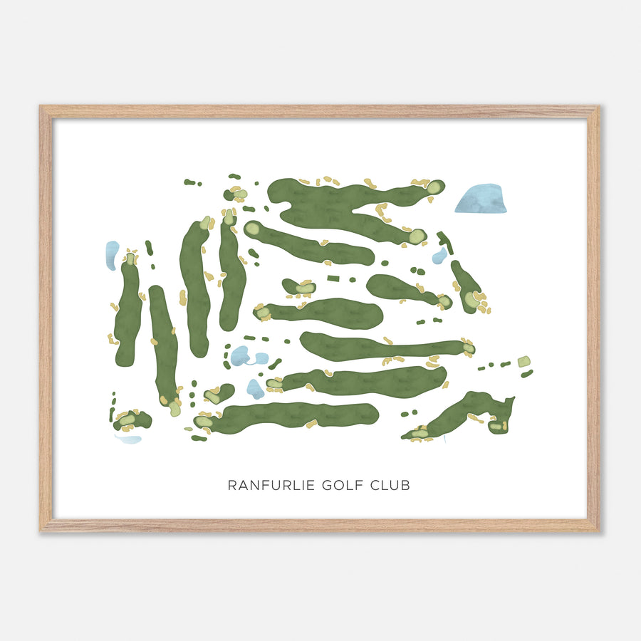 Print of Ranfurlie Golf Club Modern Map