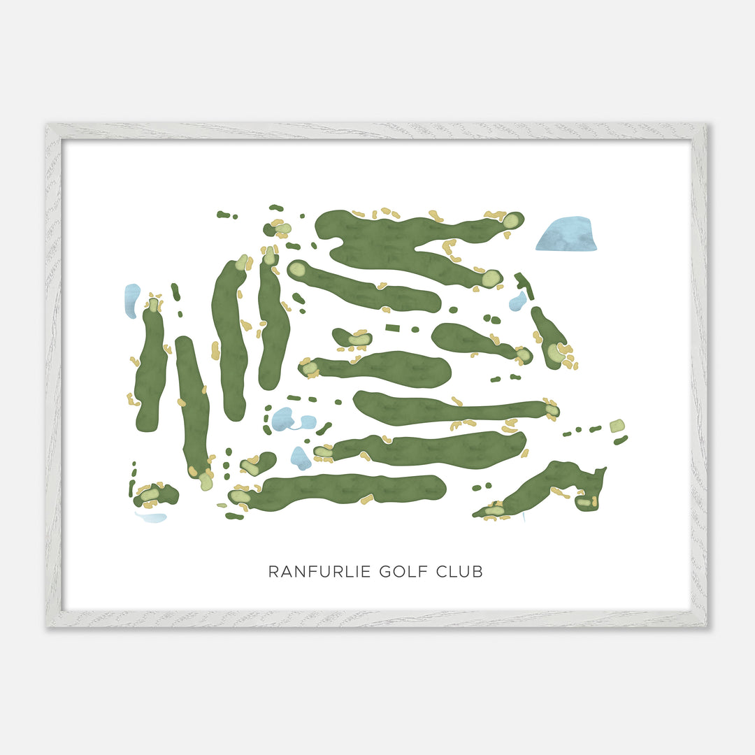 Print of Ranfurlie Golf Club Modern Map