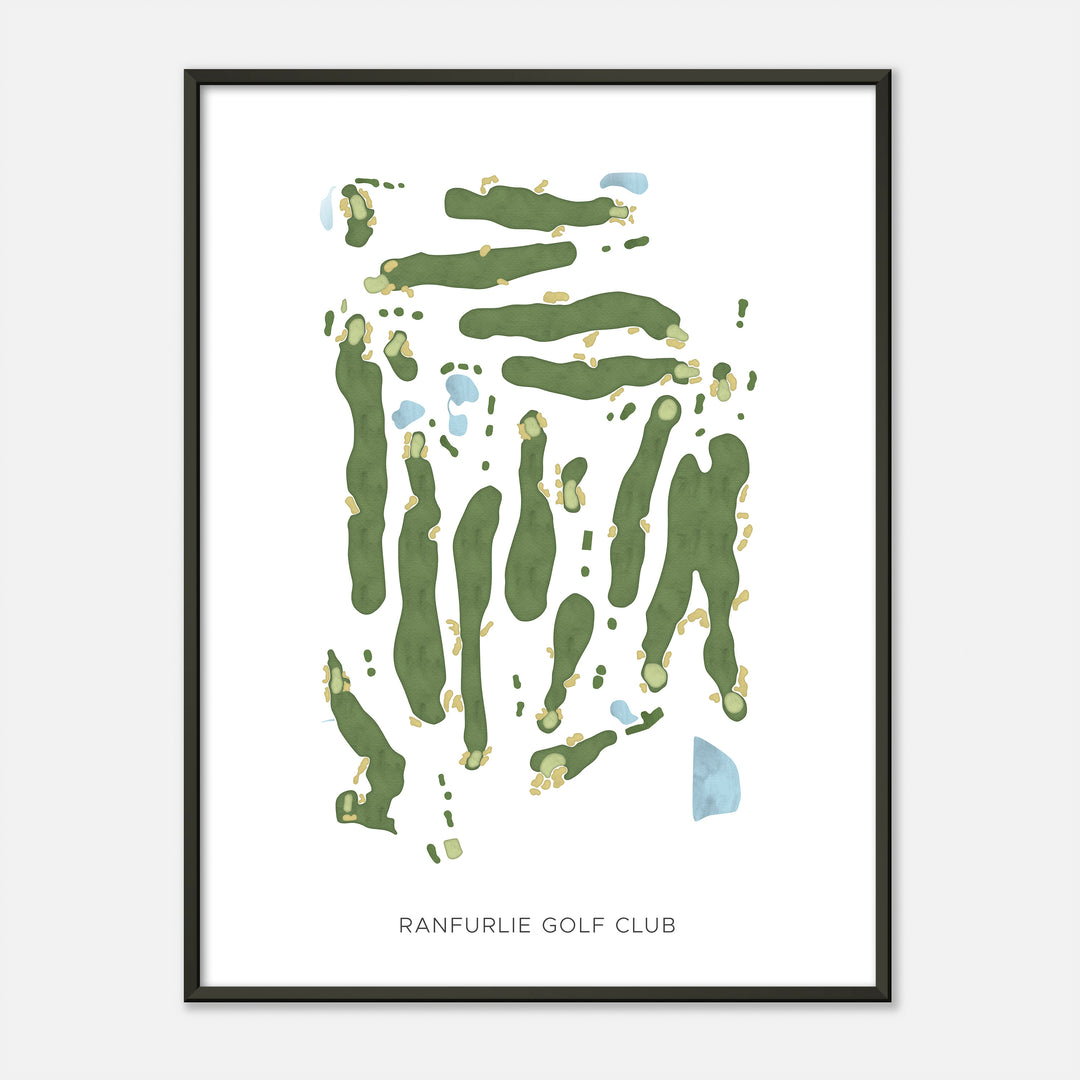 Print of Ranfurlie Golf Club Modern Map