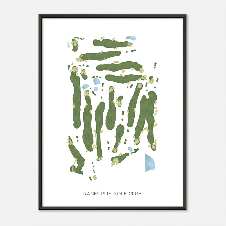 Print of Ranfurlie Golf Club Modern Map