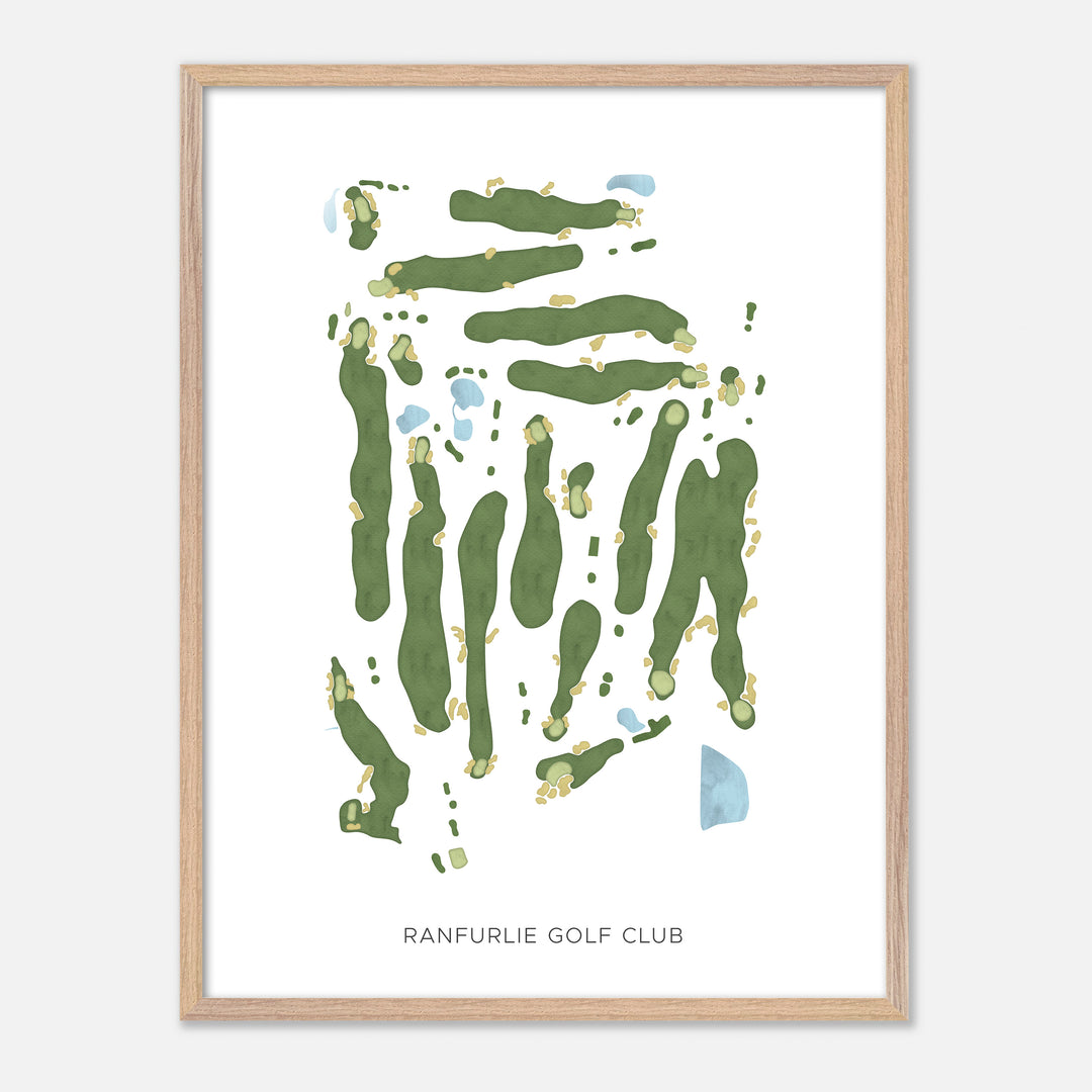 Print of Ranfurlie Golf Club Modern Map