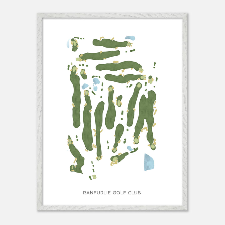 Print of Ranfurlie Golf Club Modern Map