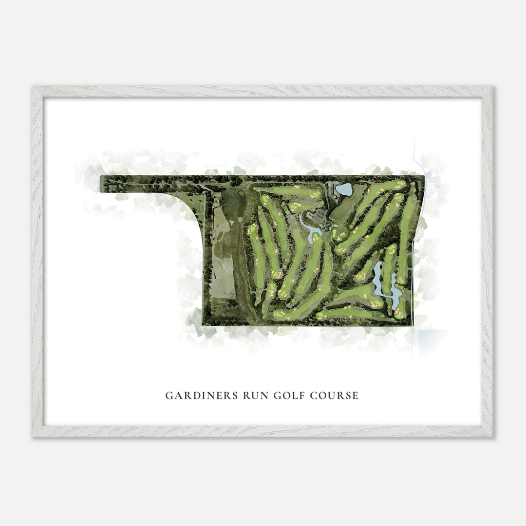 Print of Gardiners Run Golf Course Classic Map