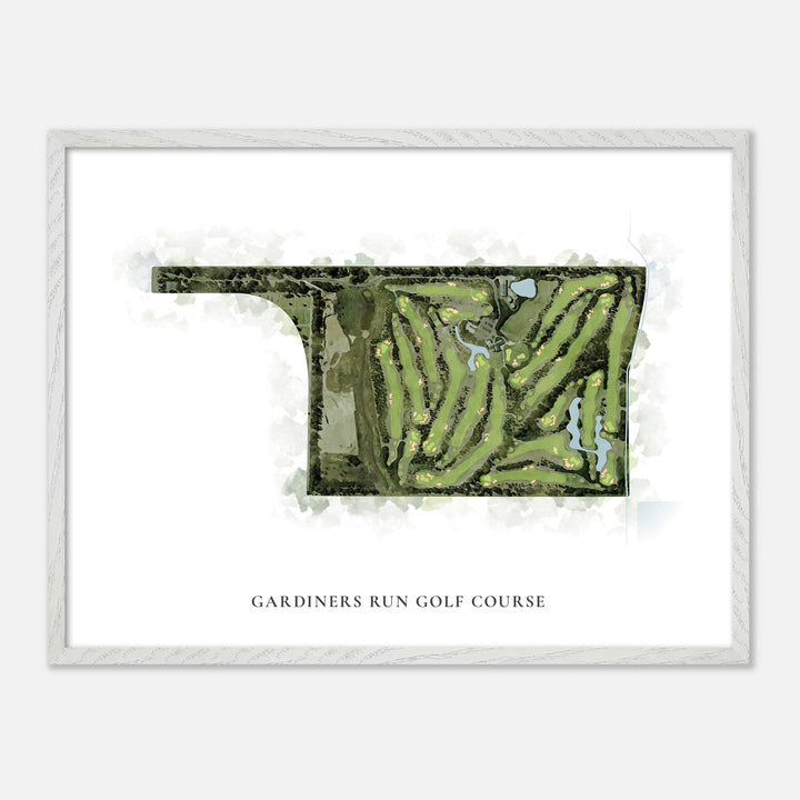 Print of Gardiners Run Golf Course Classic Map
