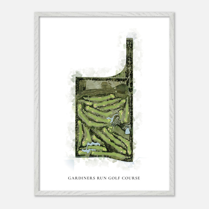 Print of Gardiners Run Golf Course Classic Map