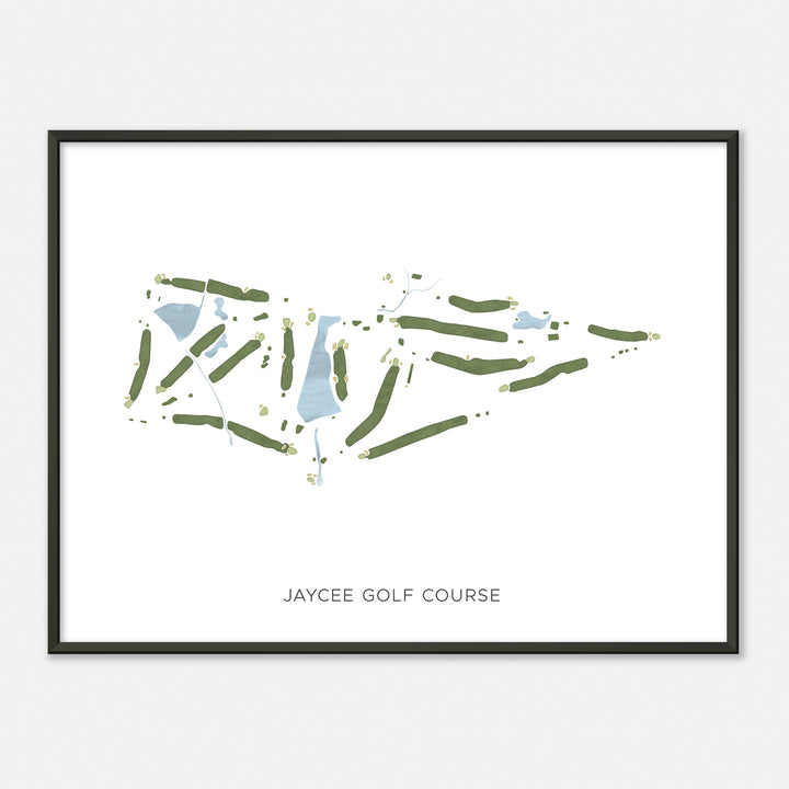 Print of Jaycee Golf Course Modern Map