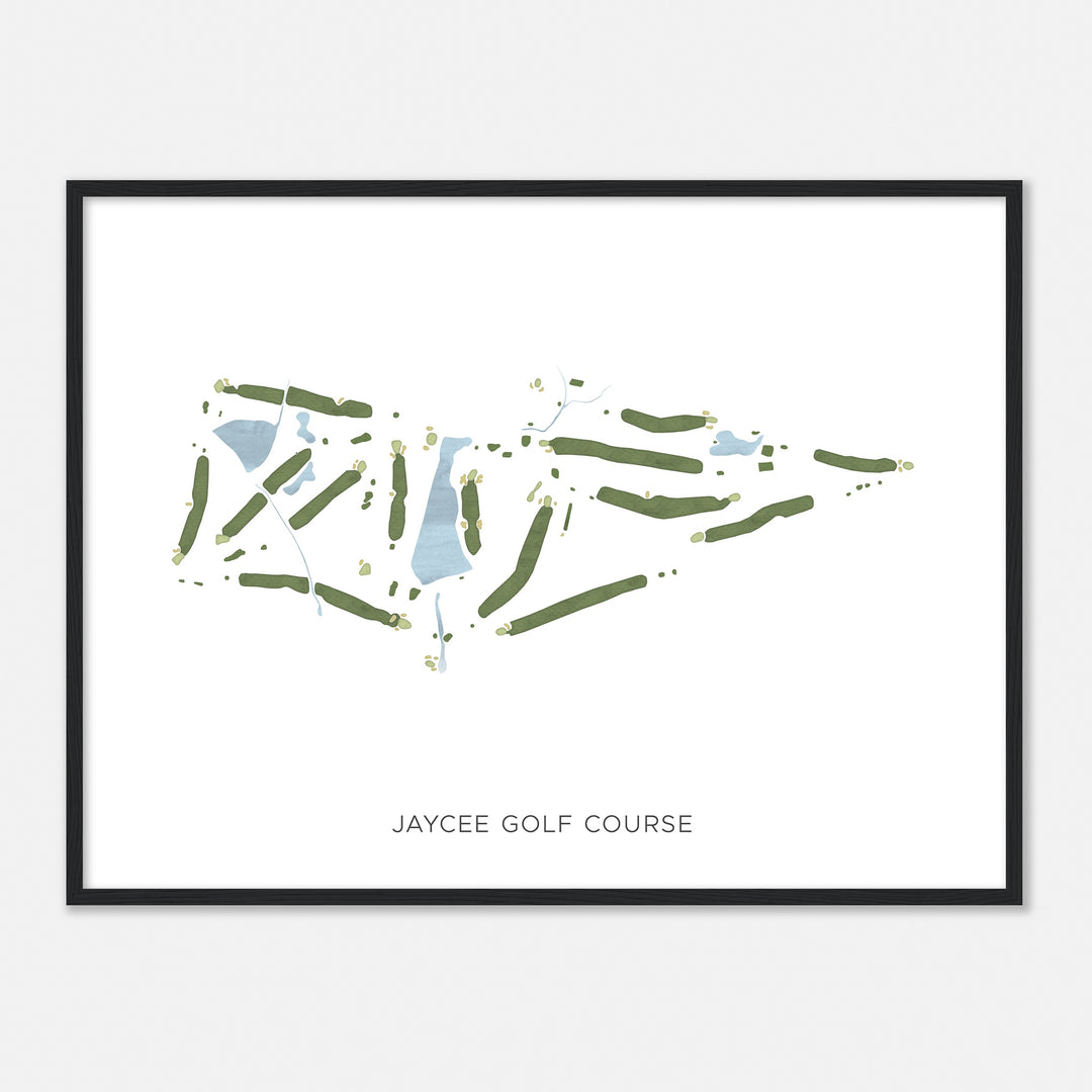 Print of Jaycee Golf Course Modern Map
