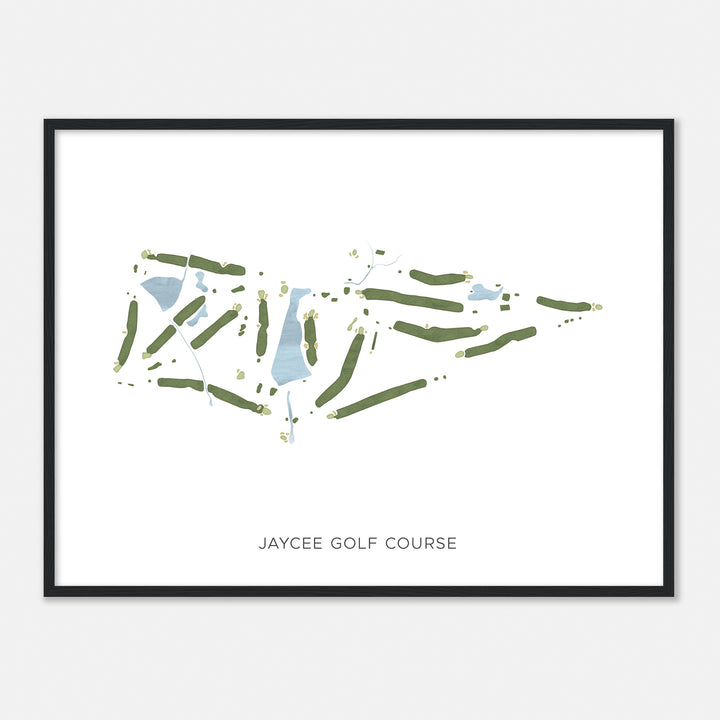 Print of Jaycee Golf Course Modern Map