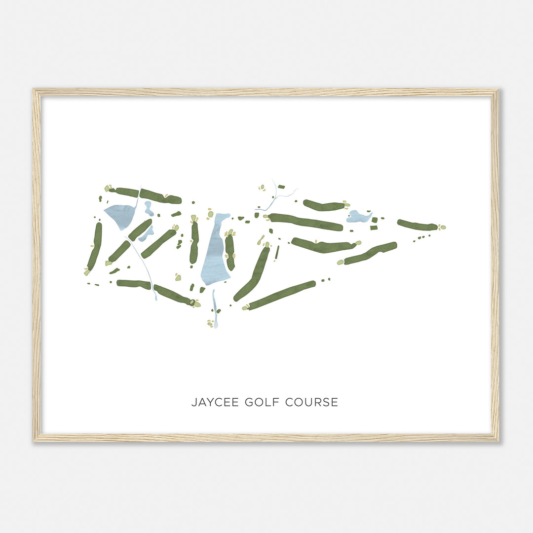 Print of Jaycee Golf Course Modern Map