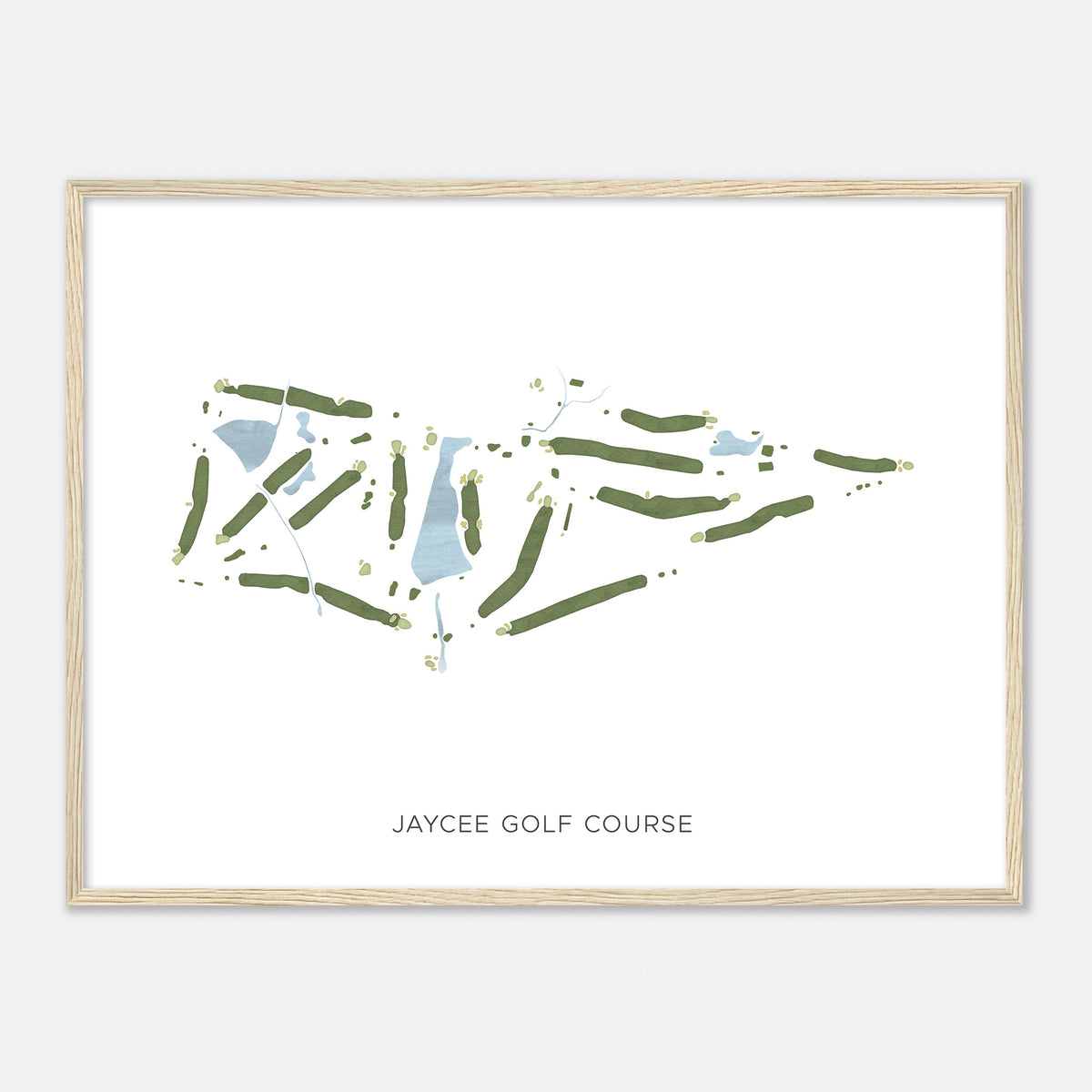 Print of Jaycee Golf Course Modern Map