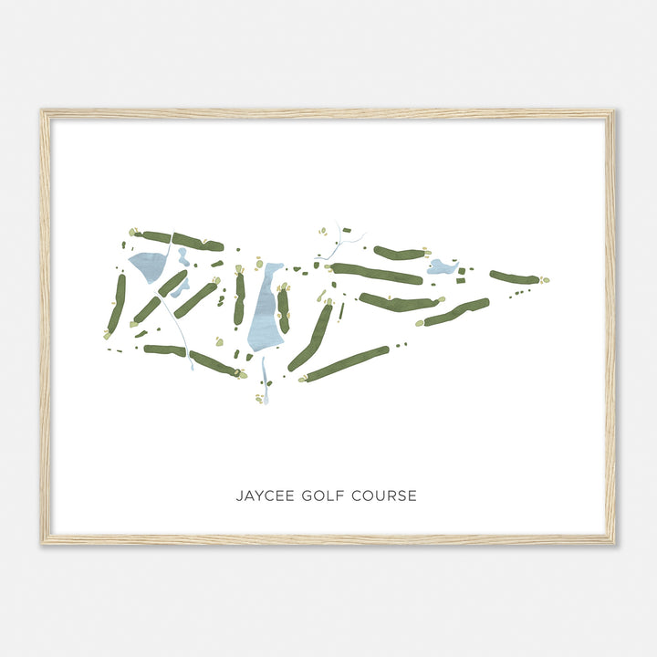 Print of Jaycee Golf Course Modern Map