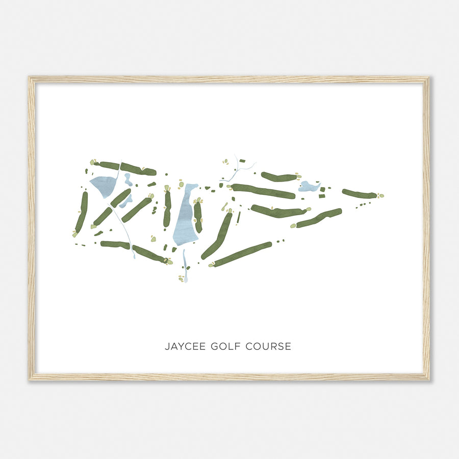 Print of Jaycee Golf Course Modern Map