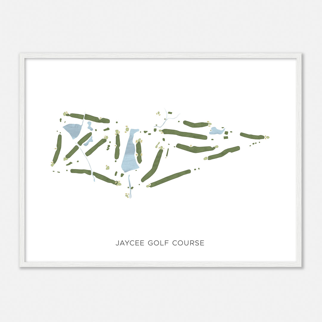 Print of Jaycee Golf Course Modern Map