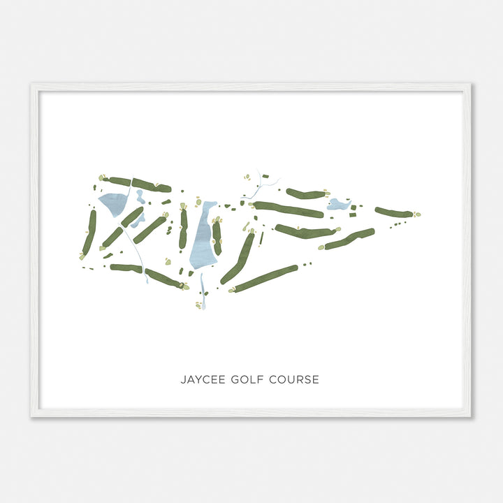 Print of Jaycee Golf Course Modern Map