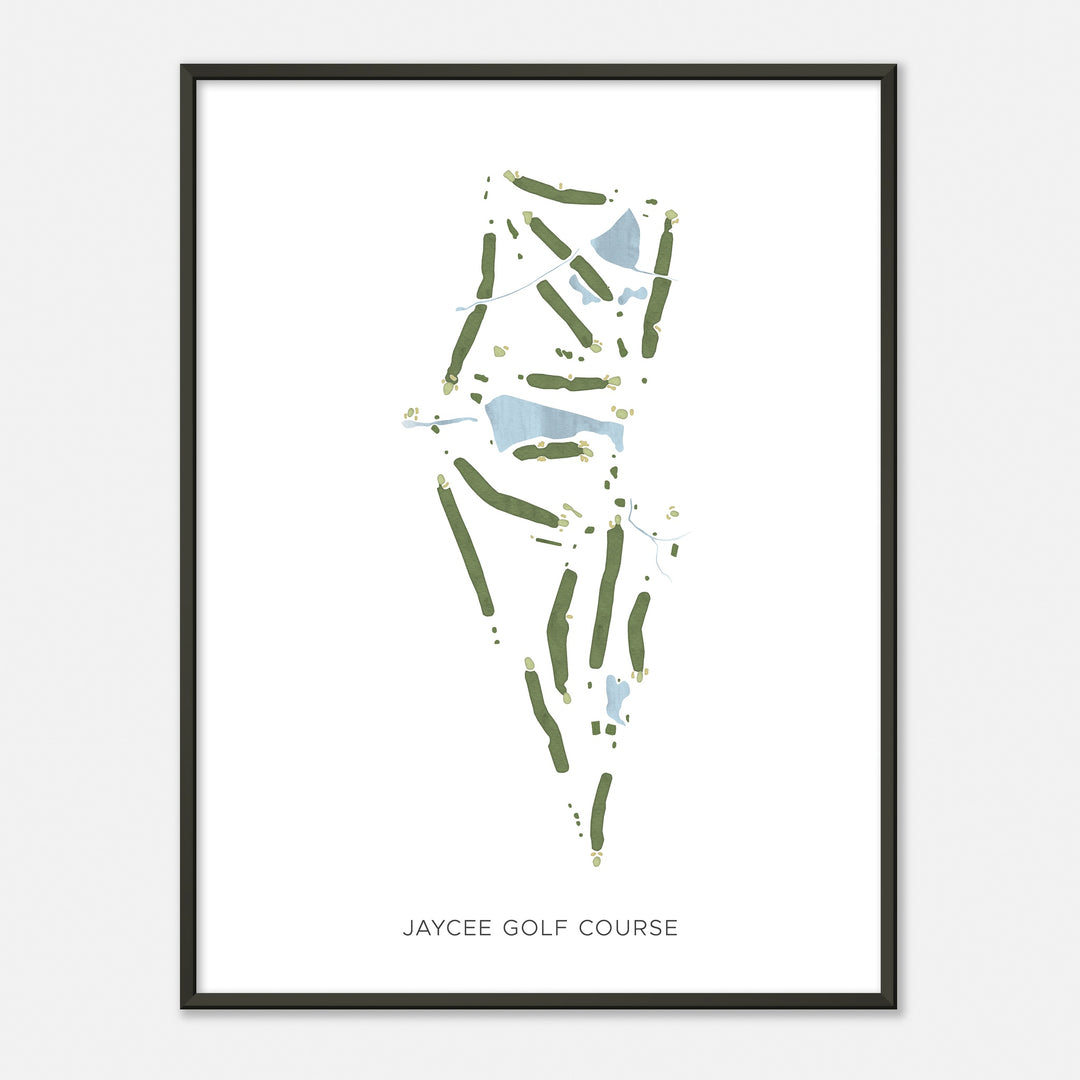 Print of Jaycee Golf Course Modern Map
