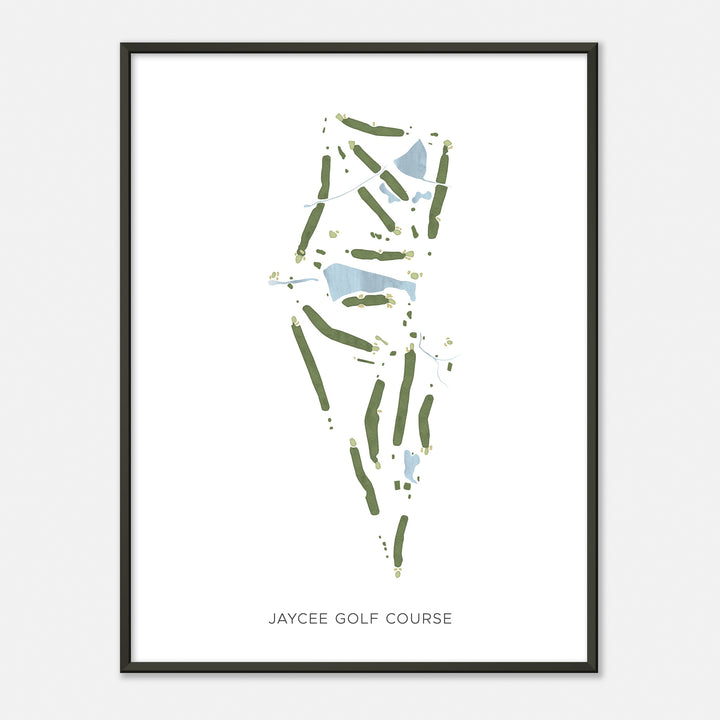 Print of Jaycee Golf Course Modern Map