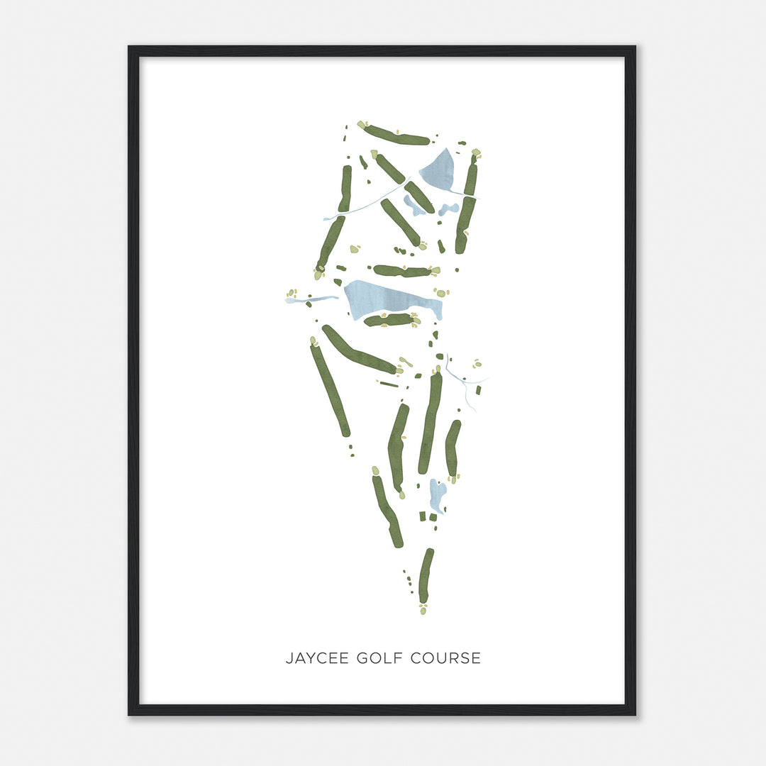 Print of Jaycee Golf Course Modern Map