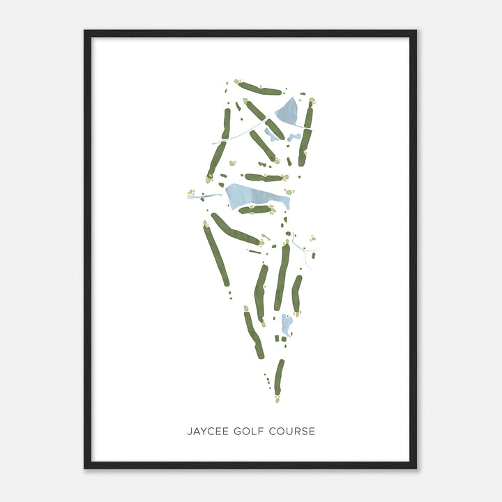 Print of Jaycee Golf Course Modern Map