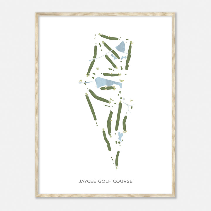 Print of Jaycee Golf Course Modern Map