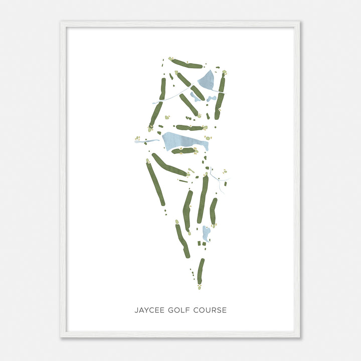 Print of Jaycee Golf Course Modern Map
