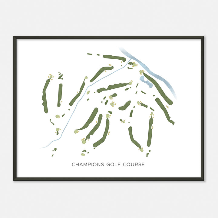 Print of Champions Golf Course Modern Map
