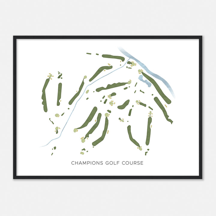 Print of Champions Golf Course Modern Map