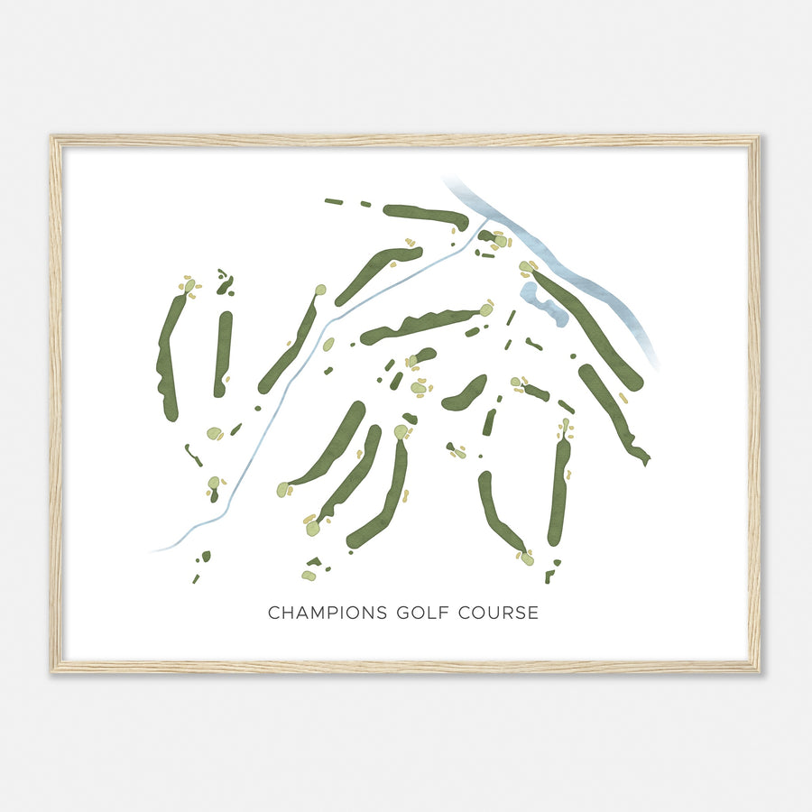 Print of Champions Golf Course Modern Map