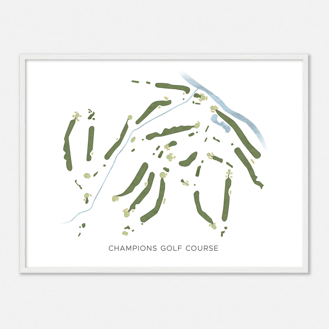 Print of Champions Golf Course Modern Map