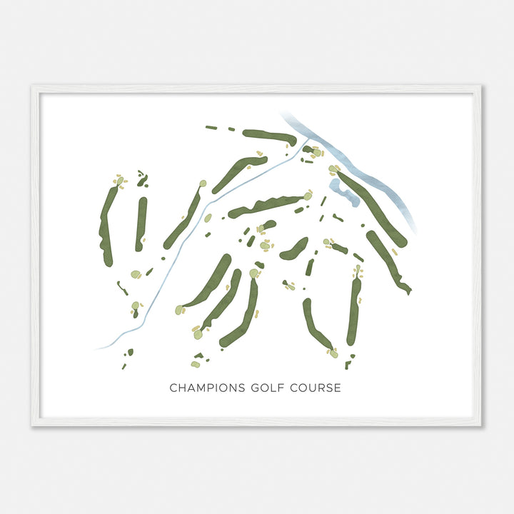 Print of Champions Golf Course Modern Map