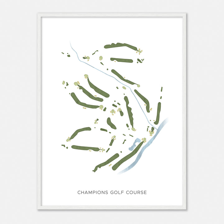 Print of Champions Golf Course Modern Map