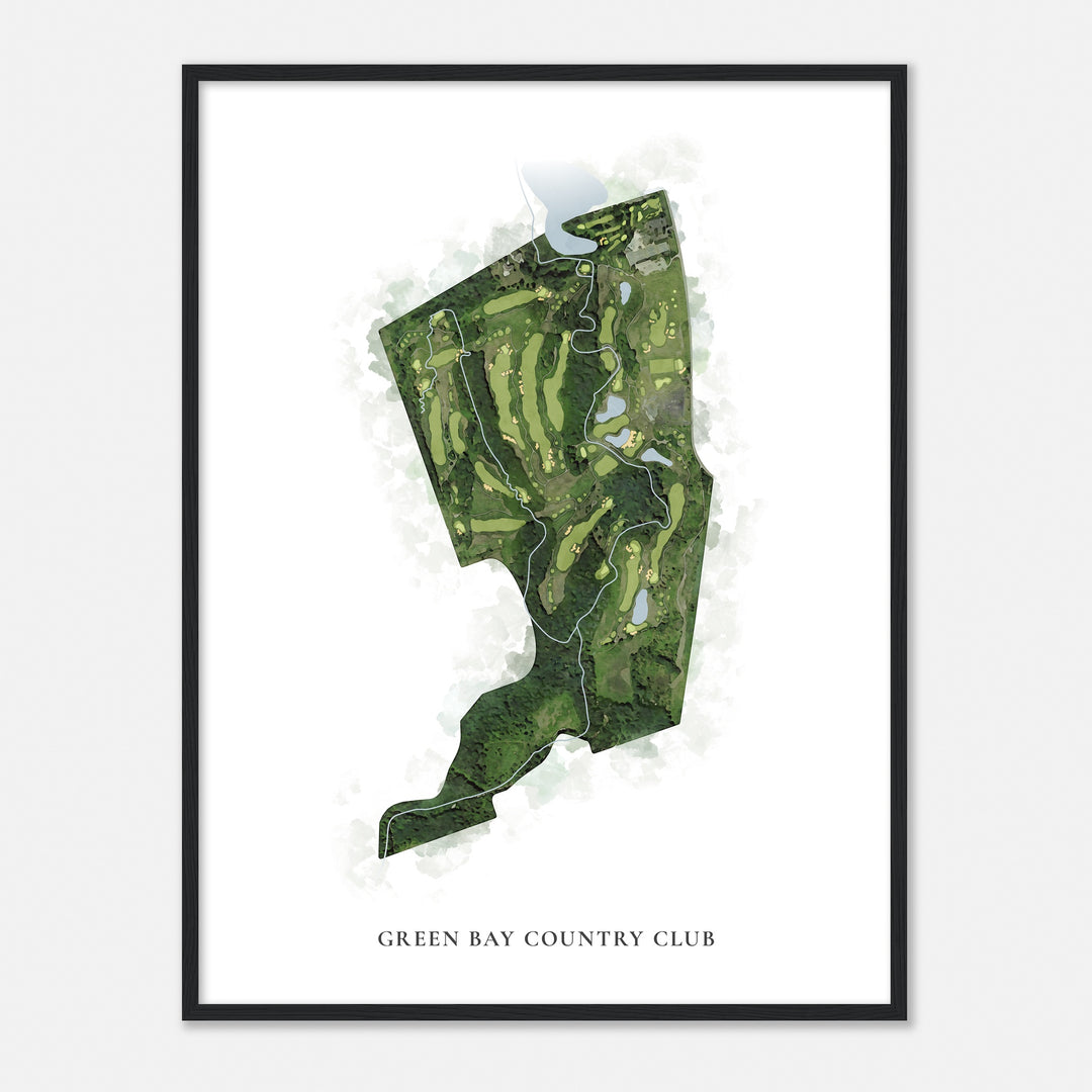 Print of Green Bay Country Club Classic Map