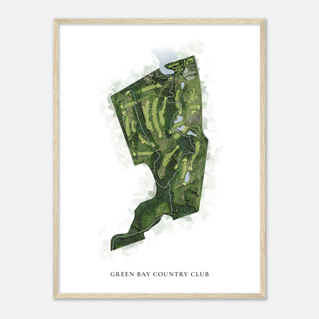 Print of Green Bay Country Club Classic Map