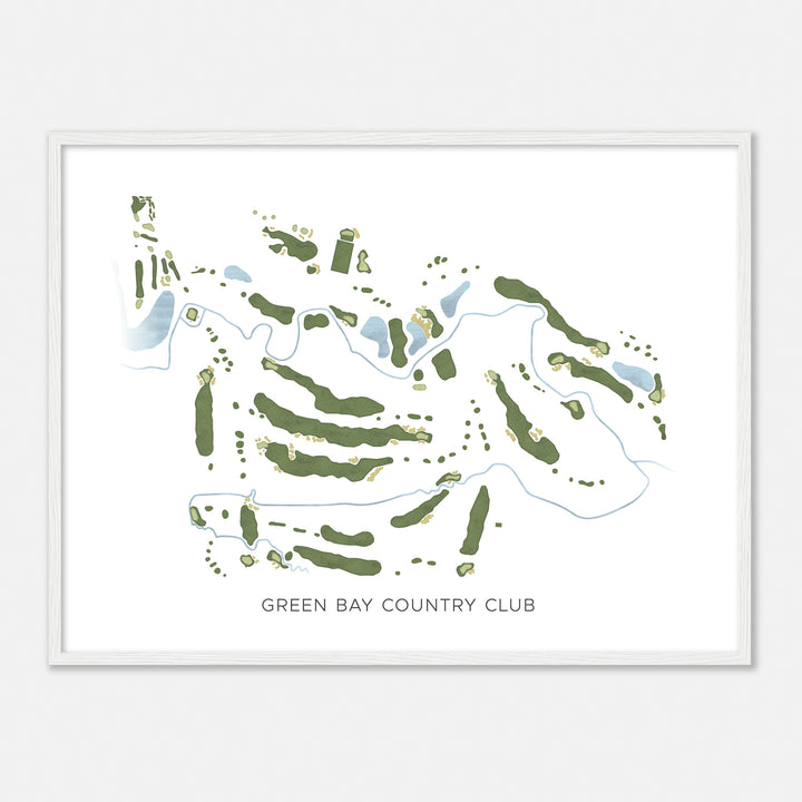 Print of Green Bay Country Club Modern Map