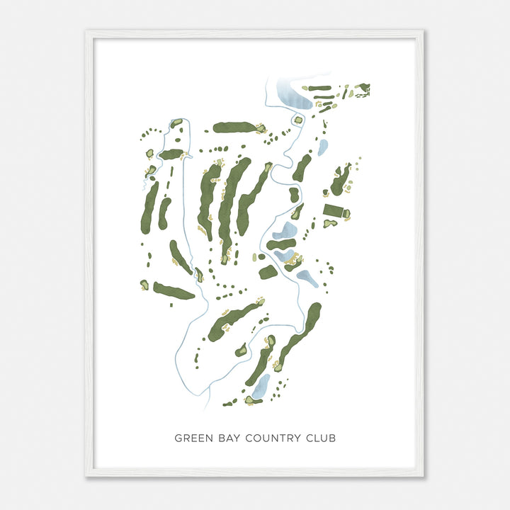 Print of Green Bay Country Club Modern Map