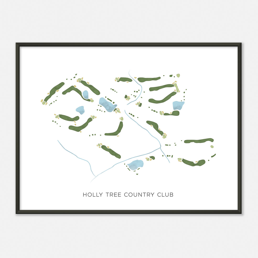 Print of Holly Tree Country Club Modern Map