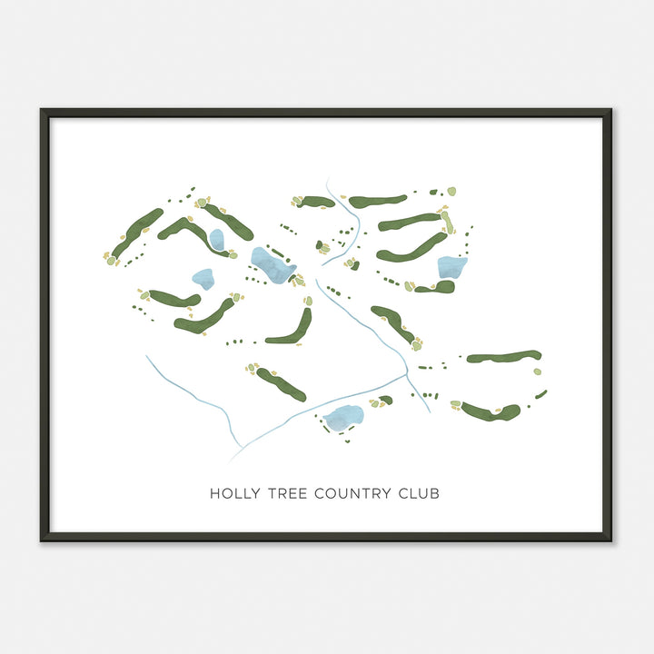 Print of Holly Tree Country Club Modern Map