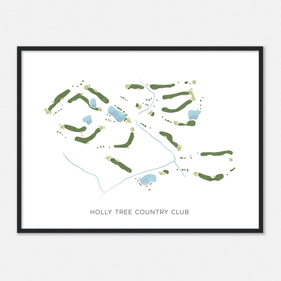 Print of Holly Tree Country Club Modern Map